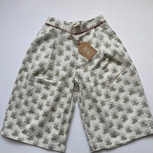 Little Cotton Clothes Boho Floral Patterned Wide-Leg Pants